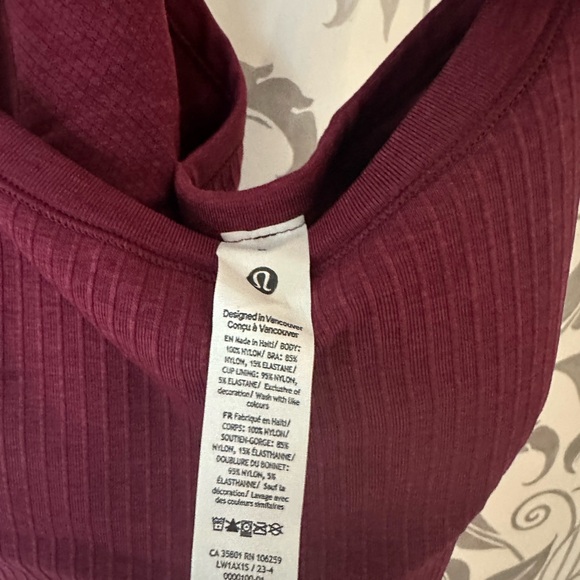 Women's Burgundy Tank Top - Picture 6 of 6